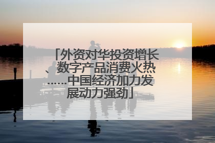 外资对华投资增长、数字产品消费火热……中国经济加力发展动力强劲