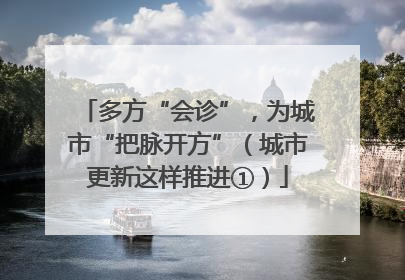 多方“会诊”，为城市“把脉开方”（城市更新这样推进①）