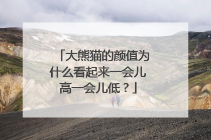 大熊猫的颜值为什么看起来一会儿高一会儿低？