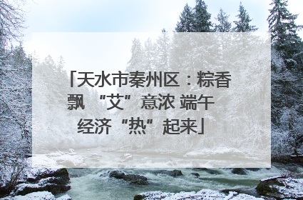 天水市秦州区：粽香飘 “艾”意浓 端午经济“热”起来