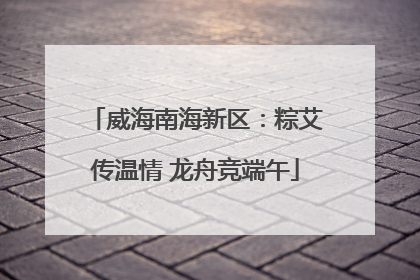威海南海新区：粽艾传温情 龙舟竞端午