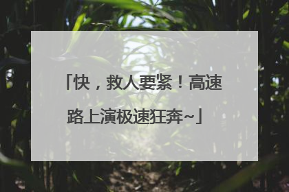 快，救人要紧！高速路上演极速狂奔~