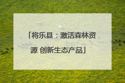 将乐县：激活森林资源 创新生态产品
