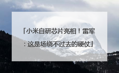 小米自研芯片亮相！雷军：这是场绕不过去的硬仗