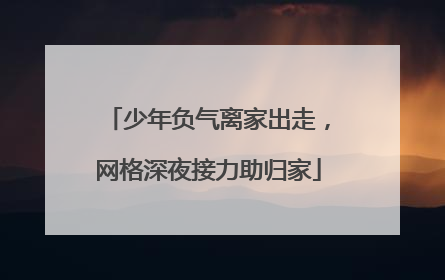 少年负气离家出走，网格深夜接力助归家