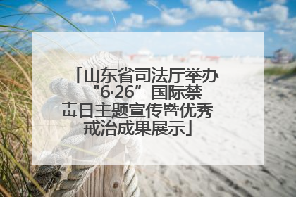 山东省司法厅举办“6·26”国际禁毒日主题宣传暨优秀戒治成果展示