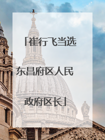崔行飞当选东昌府区人民政府区长