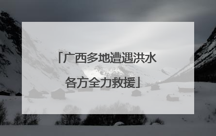 广西多地遭遇洪水 各方全力救援