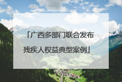广西多部门联合发布残疾人权益典型案例