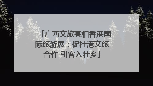 广西文旅亮相香港国际旅游展：促桂港文旅合作 引客入壮乡