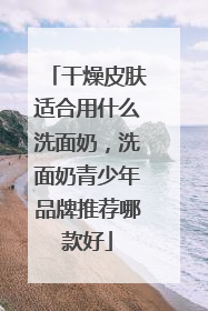 干燥皮肤适合用什么洗面奶，洗面奶青少年品牌推荐哪款好
