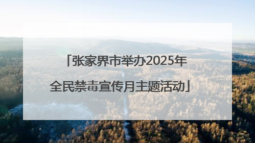 张家界市举办2025年全民禁毒宣传月主题活动