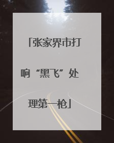 张家界市打响“黑飞”处理第一枪