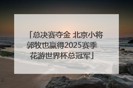 总决赛夺金 北京小将郭牧也赢得2025赛季花游世界杯总冠军