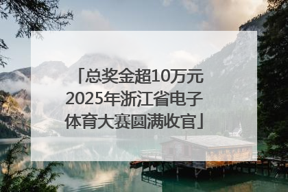 总奖金超10万元 2025年浙江省电子体育大赛圆满收官