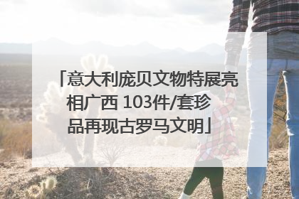 意大利庞贝文物特展亮相广西 103件/套珍品再现古罗马文明