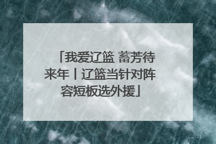 我爱辽篮 蓄芳待来年丨辽篮当针对阵容短板选外援