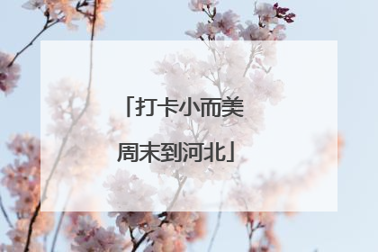 打卡小而美 周末到河北