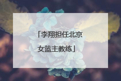 李翔担任北京女篮主教练