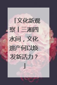 文化新观察丨三湘四水间，文化遗产何以焕发新活力？