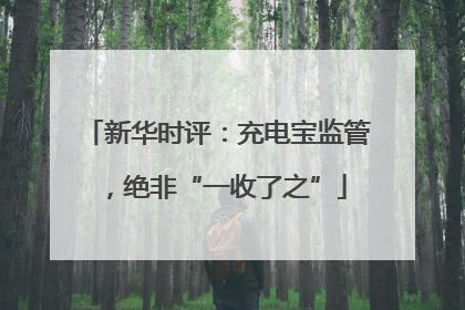 新华时评：充电宝监管，绝非“一收了之”
