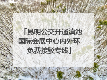 昆明公交开通滇池国际会展中心内外环免费接驳专线