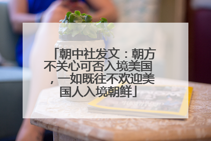 朝中社发文：朝方不关心可否入境美国，一如既往不欢迎美国人入境朝鲜