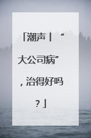 潮声丨“大公司病”，治得好吗？