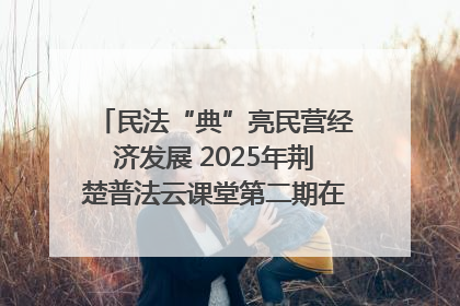 民法“典”亮民营经济发展 2025年荆楚普法云课堂第二期在武汉客厅开讲