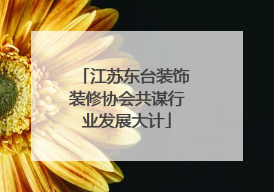 江苏东台装饰装修协会共谋行业发展大计