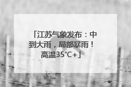 江苏气象发布：中到大雨，局部暴雨！高温35℃+