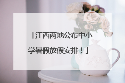 江西两地公布中小学暑假放假安排！