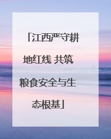 江西严守耕地红线 共筑粮食安全与生态根基