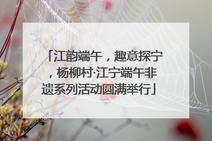 江韵端午，趣意探宁，杨柳村·江宁端午非遗系列活动圆满举行
