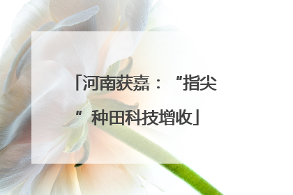 河南获嘉：“指尖”种田科技增收