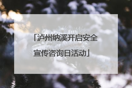 泸州纳溪开启安全宣传咨询日活动