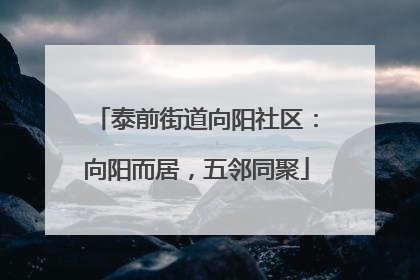 泰前街道向阳社区：向阳而居，五邻同聚