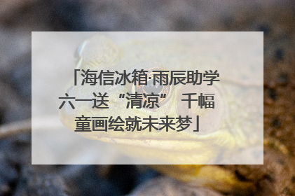 海信冰箱·雨辰助学六一送“清凉” 千幅童画绘就未来梦