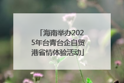 海南举办2025年台青台企自贸港省情体验活动