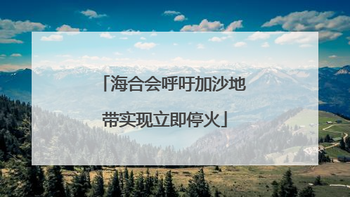 海合会呼吁加沙地带实现立即停火