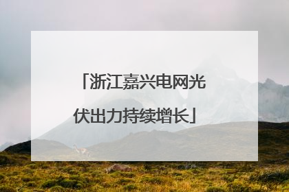 浙江嘉兴电网光伏出力持续增长