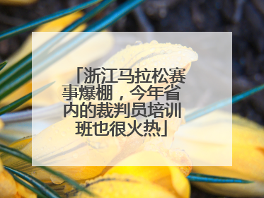 浙江马拉松赛事爆棚，今年省内的裁判员培训班也很火热