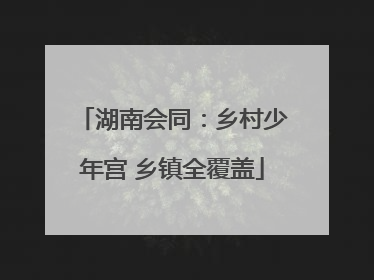 湖南会同：乡村少年宫 乡镇全覆盖