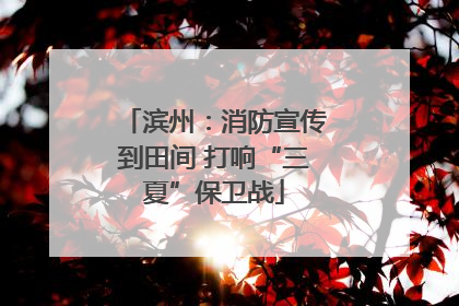 滨州：消防宣传到田间 打响“三夏”保卫战