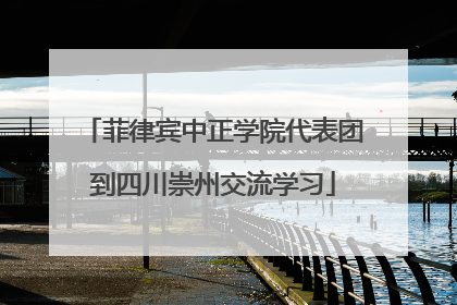 菲律宾中正学院代表团到四川崇州交流学习