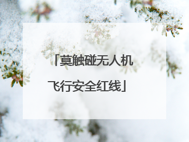 莫触碰无人机飞行安全红线