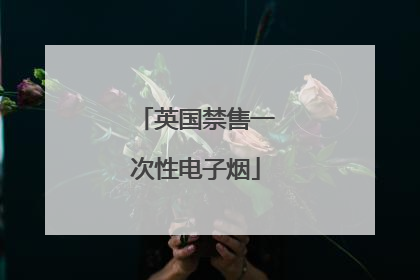 英国禁售一次性电子烟