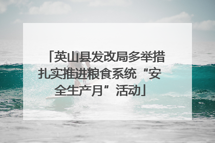 英山县发改局多举措扎实推进粮食系统“安全生产月”活动