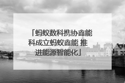 蚂蚁数科携协鑫能科成立蚂蚁鑫能 推进能源智能化