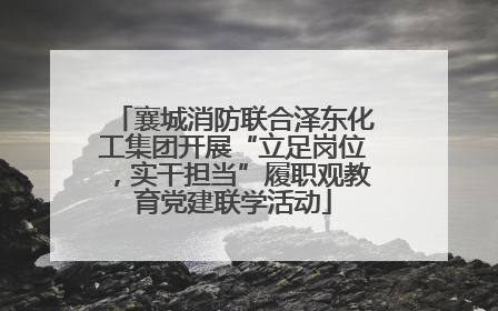 襄城消防联合泽东化工集团开展“立足岗位，实干担当”履职观教育党建联学活动